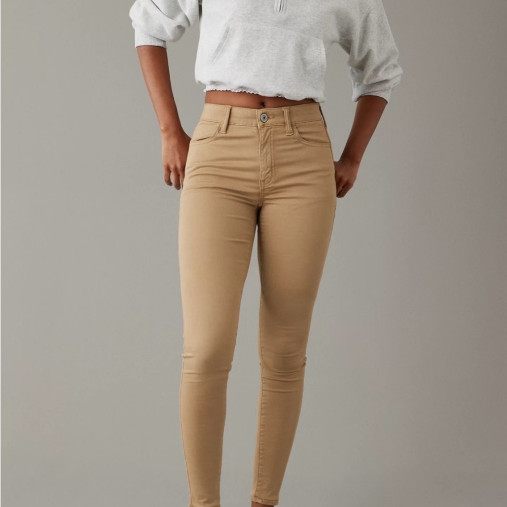 American Eagle Outfitters khaki High Rise Jeans